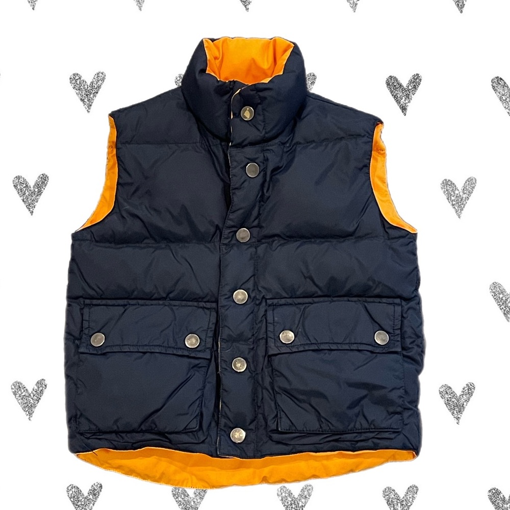 Awesome Bubble Vest in Blue w/ Orange Liner Size 12M from Kule - Super Stylish